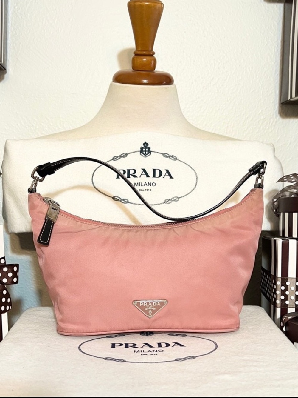 PRADA⭐️Blush Pink Sirio Nylon Shoulder Bag with Leather accents! Offers welcome!